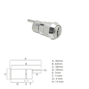 Serratura Eccentrica per Armadietto Portachiavi, 336 mm, Cromata - Product Image 2