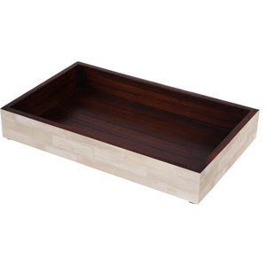Bandeja de madera con incrustaciones de madreperla hecha a mano de nuevo estilo, bandeja de almacenamiento decorativa para el hogar, venta al por mayor de la fábrica de Vietnam - Product Image 1