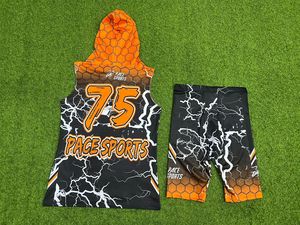 Camiseta de Compresión sin Mangas con Capucha 7v7 y Pantalones Cortos, Uniforme de Alta Calidad para Adultos, Talla Grande, Transpirable, Fácil de Usar, 2025 - Product Image 2