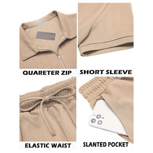 Polos et short de conception personnalisée avec logo brodé sur mesure T-shirts et short d'uniforme pour hommes de grande taille - Product Image 3