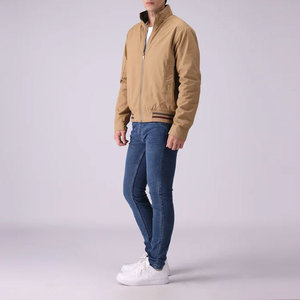 แจ็กเก็ตผ้าฝ้ายสำหรับผู้ชายเสื้อแจ็คเก็ตลำลองมีกระดุมพิมพ์โลโก้ - Product Image 4
