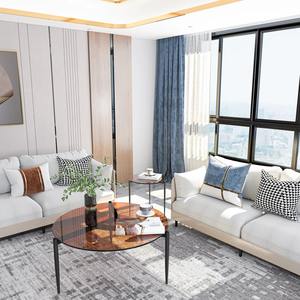 Modern Coffee Tea <b>Table</b> Living Room Furniture Metal Round <b>Clear</b> Glass Console <b>Table</b> Eco-Friendly Home Weddings Affordable - Product Image 4