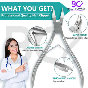 Cortauñas de la serie Expert, cortador de uñas con cuchilla recta de precisión para uñas gruesas y encarnadas, alicates de podología - Product Image 4