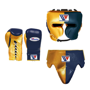 Nouveau ensemble de boxe gagnant en cuir véritable avec logo personnalisé ensemble de gants de boxe orange personnalisé - Product Image 2