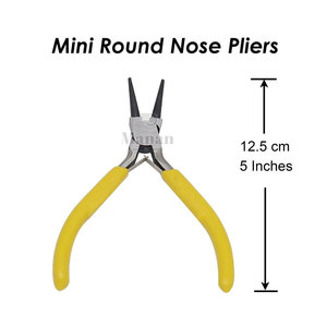 MANAN INSTRUMENTS Yellow Handle Round Baguette Cut Pliers Stainless Steel for Jewelry Setting DIY Tools - Product Image 3
