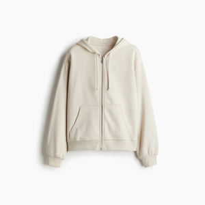 Haute Qualité Confortable Dames Terry À Capuche 100% Coton Doux Casual Toutes Saisons Portable Long Sweat Avant Logo Lavé - Product Image 1