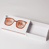 Boîte d'emballage pour lunettes de vue haut de gamme en carton gris mat avec conception réutilisable, taille personnalisée disponible
