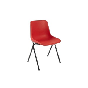 <b>Stackable</b> Plastic Polypropylene Canteen <b>Chair</b> Steel Frame Chrome Powder-Coated Durable Lightweight 8 Colors for Restaurant - Product Image 2