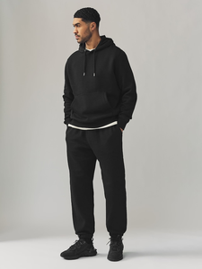 Sweat à capuche oversize en coton avec logo personnalisé Streetwear hiver coopérer mode uniforme sweat à capuche homme personnalisé pour la saison d'automne - Product Image 4