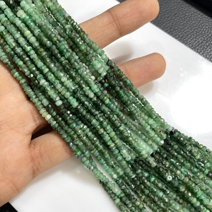 Factory Price Emerald Green Faceted Rondelle Shape Beads Natural Precious Gemstone Stone for <b>Crafting</b> - Product Image 1