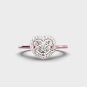 high Quality Lab Grown Diamond <b>Ring</b> 10k/<b>14k</b>/18k Solid <b>Gold</b> Heart Cut Original Moissanite <b>Ring</b> for Women Gift - Product Image 1