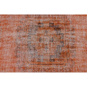 พรมวินเทจตุรกี ขนาด 2.7x9.9 ฟุต (81x303 ซม.) พรมขนสัตว์โมร็อกโกสีส้ม - Product Image 5