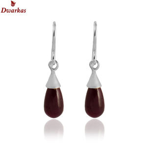 Nouveau design moderne 925 argent sterling naturel rouge onyx pierres précieuses boucle d'oreille bijoux pour filles femmes - Product Image 2
