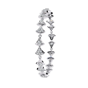 Bracelet à maillons géométriques en argent sterling 925 massif avec diamants de laboratoire, OEM ODM - Product Image 2