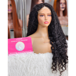 La Peluca de pelo ondulado al agua más popular con pelo crudo vietnamita 100% peluca ondulada al agua pelucas delanteras de encaje de cabello humano - Product Image 4