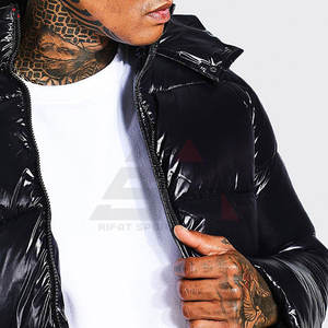 Best Selling New Men's Winter Canvas <b>Thin</b> <b>Puffer</b> <b>Jacket</b> with Front Logo Lightweight & Warm - Product Image 6