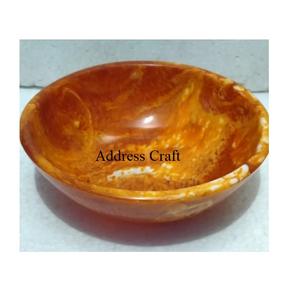 Factory Wholesale Epoxy Resin Serving Bowl <b>Dinnerware</b> Set Handmade Malachite Bowls Latest Round Shape Resin Salad Bowl Platters - Product Image 3