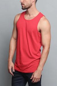Factory Price 100% Cotton Gym Tank Top 220gsm Quick-Drying Breathable Knitted Casual Custom Logo Blank <b>Plain</b> Sleeveless <b>T</b>-<b>Shirt</b> - Product Image 2