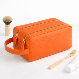 Sac de maquillage en cuir de haute qualité, neuf, grande capacité, imperméable, poignée souple, couleur personnalisée, fermeture éclair, voyage, pour pochette - Product Image 6