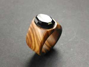 Matériel en bois d'olivier Rin vierge en bois, bagues naturelles à la mode bagues de bijoux en bois à la mode pour hommes imperméables - Product Image 4