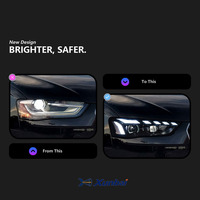 Phares projecteurs Bi-LED style RS pour Audi A4L B8.5 2013-2016, clignotants séquentiels DRL, Canbus Plug and Play, pièces auto