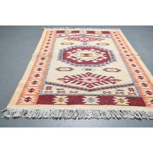 พรมตุรกีโบราณ ขนาด 2.9x4 ฟุต สีเบจ พรมขนสัตว์แบบตะวันออก - Product Image 2