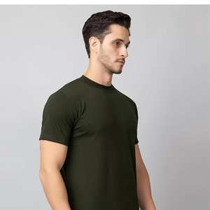 Everyday Wear Men's Organic Cotton Knitted T-Shirt with Soft Breathable Eco-Friendly <b>Fabric</b> Oversized Fit at Wholesale Price - Product Image 6
