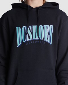 Sweat à capuche décontracté pour homme DC SHOES, streetwear, coupe ample, polaire chaud, imprimé lettres classiques, manches longues - Product Image 2