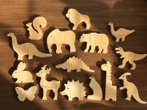 Puzzle en bois d'animaux créatif fait à la main Jouet en bois d'animaux naturel Cadeau pour les enfants Bébé Décoration éducative Artisanat Produit vietnamien - Product Image 2