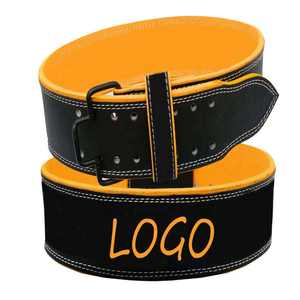Ceinture de musculation robuste réglable avec logo personnalisé, boucle à double crochet, pour entraînement en salle de sport, musculation et powerlifting - Product Image 1