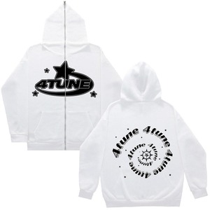 Custom full zip up hoodie puff print hooded polyester cotton oversized custom puff print full zip up hoodie 3D Printed Hoodie Pu - Product Image 5
