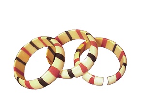 Eco-Friendly DIY Resin Crafts Striped Bangle Bracelet Red Black Yellow Indian Jewelry Accessories for Home Decor <b>Angel</b> Wholesale - Product Image 4