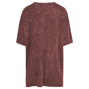 Venta al por mayor de algodón de punto personalizado de gran tamaño lavado con ácido camiseta para hombres ropa de calle Formal para hombres y niños cuello redondo - Product Image 4