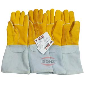 Gants de soudage TIG à l'argon ISONZ en gros, 750 Stick, en cuir de vachette EL C avec doublure en coton doux, anti-coupure et anti-chaleur - Product Image 6