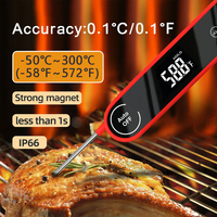 Thermomètre à viande à thermocouple ultra-rapide 0,6 s, précision +/-0,5°C, étanche IP66, thermomètres numériques pour barbecue