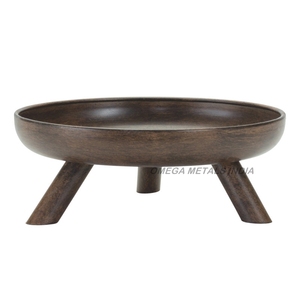 Cuenco de cristal transparente de lujo con borde curvo y soporte de trípode de metal Ideal para servir mesas de comedor con estilo y decoración moderna - Product Image 4