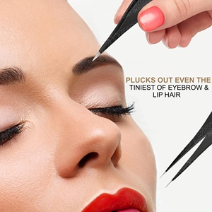 Pinzas Profesionales de Acero Inoxidable de Gran Precisión, Planas y Puntiagudas, para Cejas, Vello Facial y Corporal, para Hombres y Mujeres, con Logotipo Personalizado, Hechas a Mano - Product Image 4