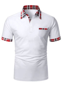 Vente en gros de t-shirts polo pour hommes de couleur unie avec logo personnalisé-Chemises à manches courtes et col à revers Chemises polo mode d'été - Product Image 4