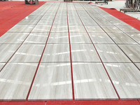 Carrelage chinois en bois naturel Serpeggiante, escalier, plancher, plancher, veines en bois blanc, marbre, gris