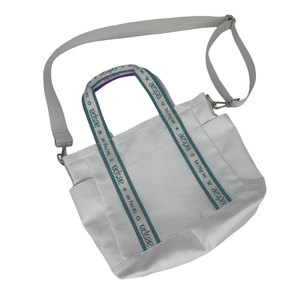 Haute qualité coton toile sac fourre-tout soie impression poignée nouvelle mode recyclé épaisseur tissu bas quantité minimale de commande usine sac à provisions - Product Image 5