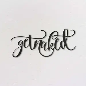 การยืนยันแรงบันดาลใจแบบเรียบง่ายศิลปะติดผนังทำจากอลูมิเนียมโลหะคำพูดทันสมัยของตกแต่งขาวดำสนุกสำหรับห้องน้ำห้องนอนสำนักงาน - Product Image 1