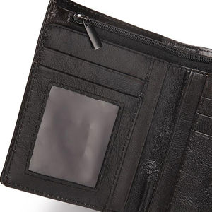 Genuine Leather <b>Men's</b> <b>Wallet</b> Stylish <b>Slim</b> Short Design Durable Large Capacity Premium Folding - Product Image 5