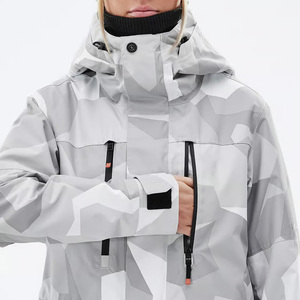 Veste de ski d'hiver pour femmes personnalisée avec logo coupe-vent en tissu imperméable OEM et options de marque de distributeur - Product Image 2