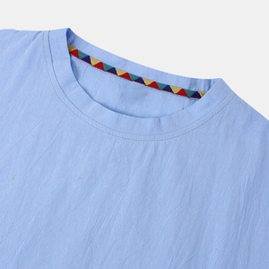 T-shirt décontracté pour homme 2025 de haute qualité, surdimensionné, impression personnalisée, épaules tombantes, respirant, lourd, col rond, uni, 100% coton - Product Image 4