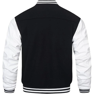 Vestes Letterman légères sur mesure avec conception OEM Vestes Letterman personnalisables respirantes de haute qualité Noir - Product Image 4