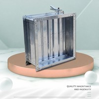 Régulateur de volume de fumée en acier galvanisé, manuel ou motorisé, pour l'évacuation des fumées et la ventilation des cages d'escalier