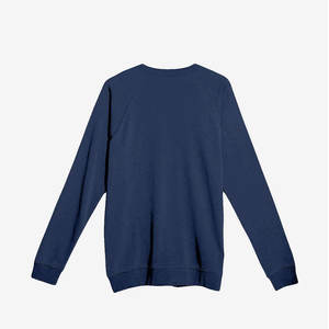 Sudadera Larga Sally Azul con Cuello Redondo, Sudadera Deportiva de Felpa para Mujer, Sudadera Raglan con Cuello Redondo - Product Image 5