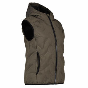 Chaleco cálido para mujer de diseño personalizado para mujer, chaleco acolchado impermeable grueso para jóvenes con capucha desmontable - Product Image 1