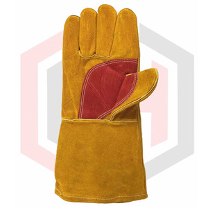 Construction jaune de haute qualité Utiliser des gants de soudage en cuir de vache 16 "40cm 2025 - Product Image 2