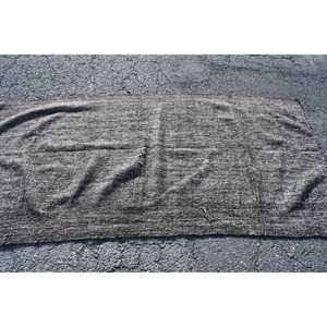 Vintage Turkish <b>Rug</b>, 3.6x7.7 ft Kilim <b>Rug</b>, <b>Black</b> Gray Bordered Wool <b>Rug</b> - Product Image 4